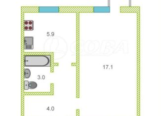 Продажа однокомнатной квартиры, 33 м2, Тюмень, улица Червишевский Тракт, 15/4, Калининский округ