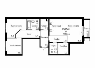 Продажа 2-комнатной квартиры, 79.6 м2, Приморский край