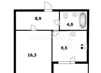 Продается 1-комнатная квартира, 38.7 м2, Новосибирск, улица Адриена Лежена, 19, метро Золотая Нива