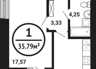 Продаю 1-комнатную квартиру, 35.8 м2, Уфа, Кировский район