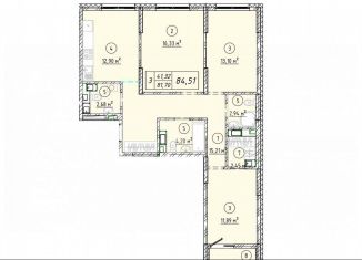 Продам 3-комнатную квартиру, 84.5 м2, Оренбург, Просторная улица, 23