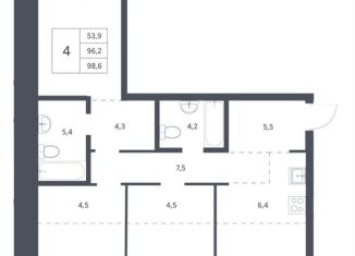 Продается 4-комнатная квартира, 98.2 м2, Новосибирск, метро Заельцовская, Красный проспект, 236