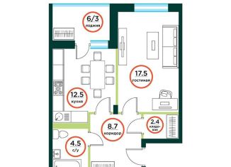 Продажа 1-комнатной квартиры, 49.1 м2, Красноярский край, жилой комплекс Эко, 3