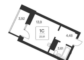 Продам квартиру студию, 25.9 м2, Новосибирск, метро Площадь Ленина