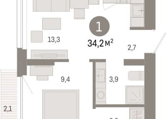 Продажа 1-ком. квартиры, 34.2 м2, Новосибирск, Заельцовский район