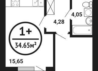 Продается однокомнатная квартира, 34.7 м2, Уфа, Кировский район