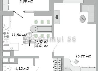 Продаю 1-комнатную квартиру, 39 м2, Оренбург, Ленинский район