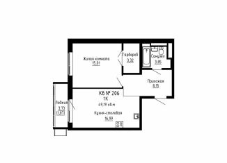 1-ком. квартира на продажу, 49.2 м2, Надеждинское сельское поселение