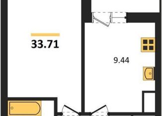 Продается однокомнатная квартира, 33.7 м2, поселок Васильково, Весенняя улица, 3