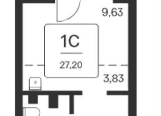 Продается квартира студия, 27.2 м2, Новосибирск, метро Площадь Ленина