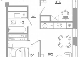 Продам 2-комнатную квартиру, 50.6 м2, Екатеринбург, метро Ботаническая