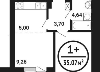 Продажа 1-комнатной квартиры, 35.1 м2, Республика Башкортостан