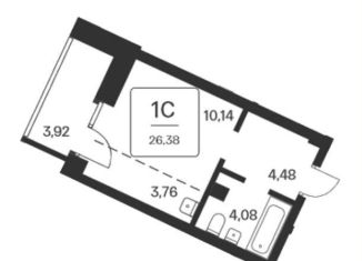 Квартира на продажу студия, 26.4 м2, Новосибирск, метро Площадь Ленина