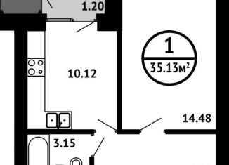 Продаю однокомнатную квартиру, 35.1 м2, Уфа, Кировский район