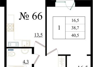 Продается 1-комнатная квартира, 40.5 м2, Гатчина, Красносельское шоссе