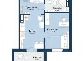 Продажа 1-ком. квартиры, 33.8 м2, Челябинская область