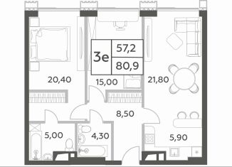 Продается 2-ком. квартира, 79 м2, Москва, проспект Генерала Дорохова, вл1к1, ЗАО