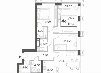 Продажа 3-ком. квартиры, 108.4 м2, Москва, метро Минская, проспект Генерала Дорохова, вл1к1