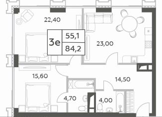 2-ком. квартира на продажу, 84.2 м2, Москва, проспект Генерала Дорохова, вл1к1, ЗАО