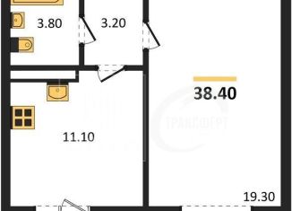 1-ком. квартира на продажу, 38 м2, Воронежская область, Просёлочная улица, 2к5