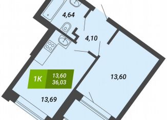 Продам однокомнатную квартиру, 36 м2, Новосибирск, Заельцовский район, Сухарная улица, 107/2