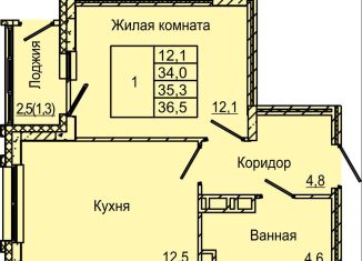 Продаю однокомнатную квартиру, 36.5 м2, Пермский край, улица Красных Командиров, 6