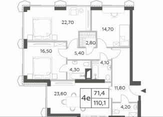 Продается трехкомнатная квартира, 110.1 м2, Москва, проспект Генерала Дорохова, вл1к1, метро Минская