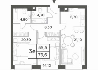 Продажа 2-ком. квартиры, 80.6 м2, Москва, проспект Генерала Дорохова, вл1к1, ЗАО