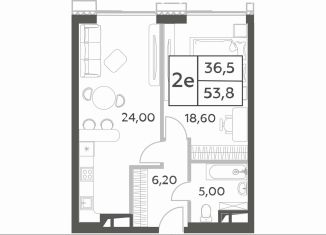 Продается 1-ком. квартира, 53.8 м2, Москва, проспект Генерала Дорохова, вл1к1, ЖК Вилл Тауэрс