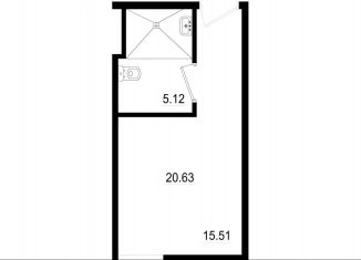 Продам квартиру студию, 20.9 м2, Санкт-Петербург, метро Лесная, Большой Сампсониевский проспект, 74к2