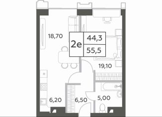 Продам 1-ком. квартиру, 54.2 м2, Москва, проспект Генерала Дорохова, вл1к1, ЖК Вилл Тауэрс