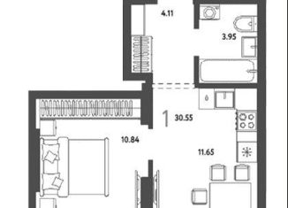 Продам 1-комнатную квартиру, 30.9 м2, Новосибирск, метро Площадь Гарина-Михайловского