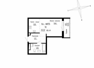 Продаю квартиру студию, 33.3 м2, Надеждинское сельское поселение