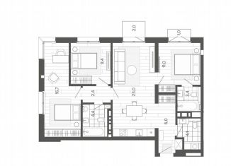 Продается четырехкомнатная квартира, 83.4 м2, Алтайский край, Змеиногорский тракт, 35Бк2