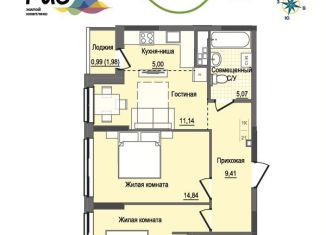 Продается 1-ком. квартира, 59.5 м2, Ижевск, жилой комплекс Рио, 2