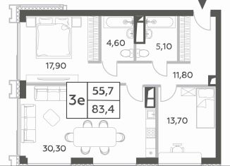 Продажа 2-ком. квартиры, 83.4 м2, Москва, проспект Генерала Дорохова, вл1к1, ЗАО