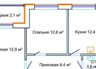 Продам двухкомнатную квартиру, 52 м2, Зеленоградск, Пригородная улица, 21