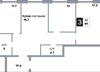 3-комнатная квартира на продажу, 89 м2, Самара, метро Безымянка