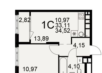 Продаю 1-ком. квартиру, 35.9 м2, Рязань