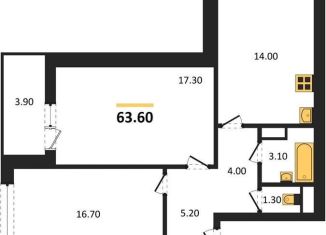 Продаю 2-ком. квартиру, 63.6 м2, Воронеж, улица Полковника Богомолова, 1, Советский район