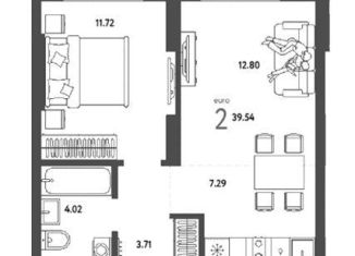 Продается 2-комнатная квартира, 40 м2, Новосибирск, метро Площадь Гарина-Михайловского