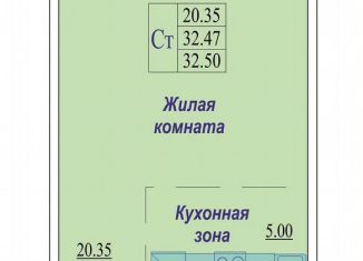 Продается квартира студия, 32.5 м2, Новосибирск, метро Речной вокзал