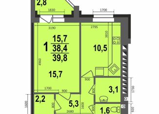 Продается однокомнатная квартира, 39.8 м2, Ковров, улица 9 Мая, 6