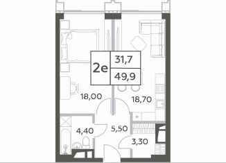 Продажа 1-ком. квартиры, 49.9 м2, Москва, проспект Генерала Дорохова, вл1к1, ЖК Вилл Тауэрс