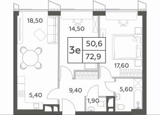 Продаю двухкомнатную квартиру, 71.1 м2, Москва, проспект Генерала Дорохова, вл1к1, ЗАО