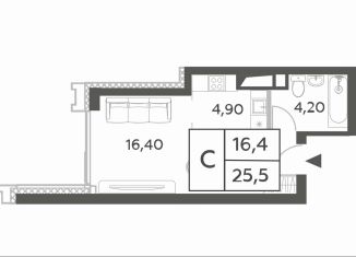 Продам квартиру студию, 25.5 м2, Москва, проспект Генерала Дорохова, вл1к1, ЖК Вилл Тауэрс