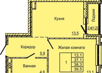 Продам однокомнатную квартиру, 39.5 м2, Пермский край, улица Красных Командиров, 6