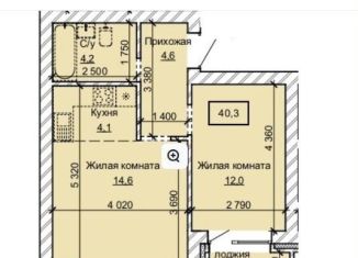 Продам 2-ком. квартиру, 40.3 м2, Барнаул, Центральный район