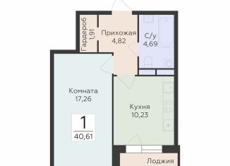 Продаю однокомнатную квартиру, 40.6 м2, Воронеж, улица 45-й Стрелковой Дивизии, 259/27, Коминтерновский район