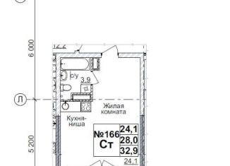 Продаю квартиру студию, 32.9 м2, Нижний Новгород, метро Горьковская